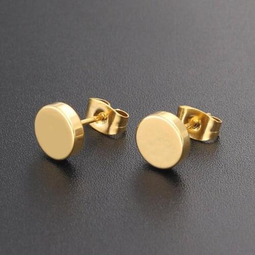 New Korean Round Stud Earrings for Women Statement Jewelry Geometric Circle Earring Stud Brincos 2020 Fashion Jewelry Gifts