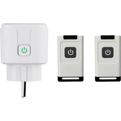 RF Remote control socket AC 220v European standard plugs plug with transmitter EU Standard 433mhz power on