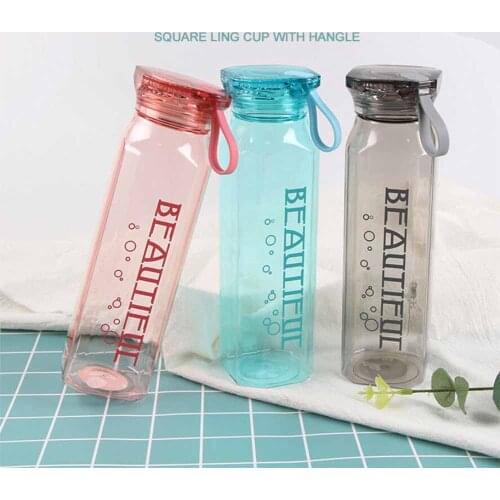 SALE 1PC 550ml Transparent Space Hand Cup Outdoor Sports Travel Bottle Portable Leak-proof Bicycle Camping Cup 170gE