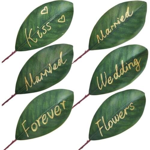 Theme Party Decoration Home Decoration Simulation Magnolia Leaf Wedding DIY Decoration Flowers Arrangement Fake Magnolia