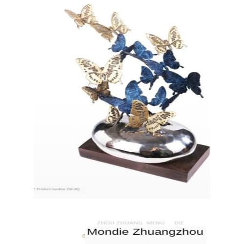 Pure Copper Butterfly Decoration Living Room Entrance Art Domestic Ornaments Crafts Lucky Office Gift Decoration