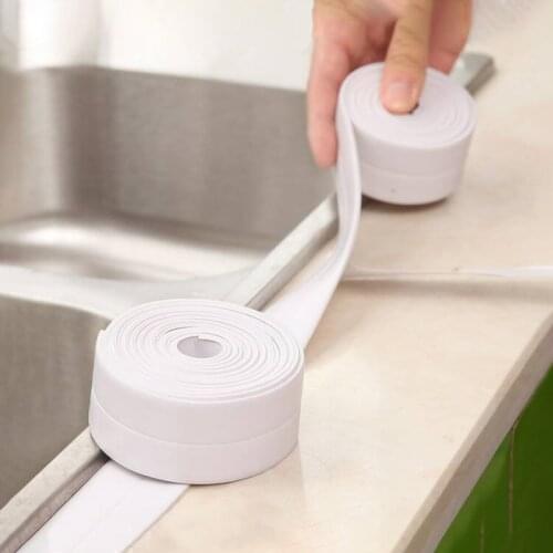 PVC Material Kitchen Bathroom Wall Sealing Tape Waterproof Mold Proof Adhesive Tape Repair Home decoration Seal Mildew Tape