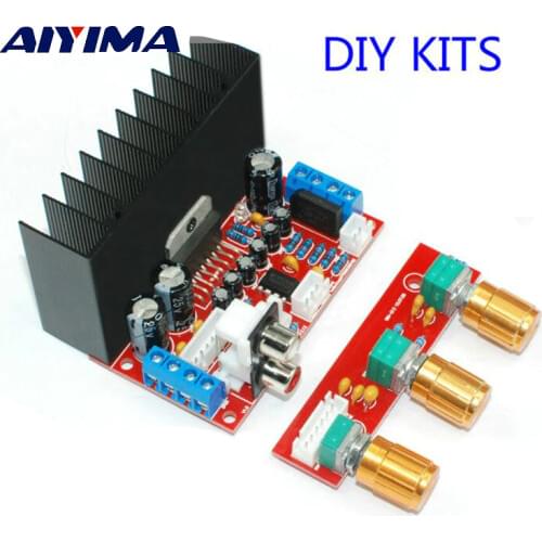 AIYIMA TDA7377 Power Amplifier Audio Board 2.1 Channel Subwoofer Mega Bass Sound Amplifier DIY KITS