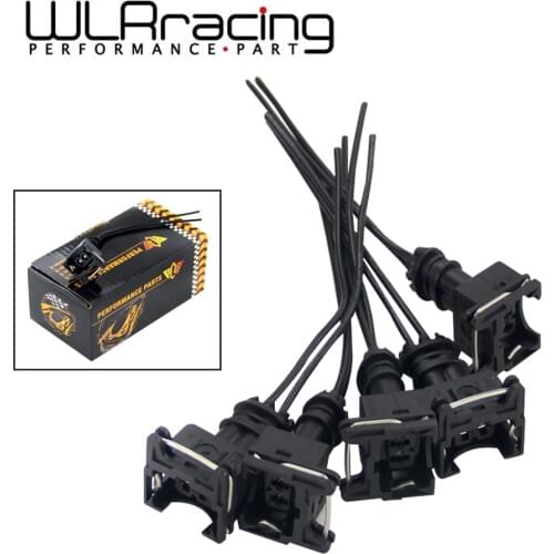 WLR RACING - 5PCS /SET INJECTOR DYNAMICS EV1 Pigtail Clip Connector Fuel Injector Connectors For many cars EV1 Injector Plug