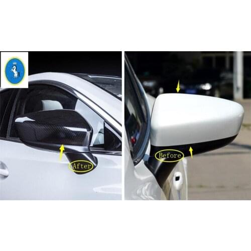 Yimaautotrims Outside Door Rearview Mirror Decoration Protector Shell Cover Trim 2 Pcs ABS For Mazda 6 Sedan & Wagon 2014 - 2017