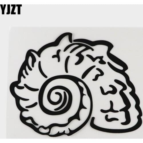 YJZT 15.3CM×12.1CM Amusing The Shell Of A Rotating Sea Snail Decal Car Sticker Marine Animal Vinyl 18A-0071
