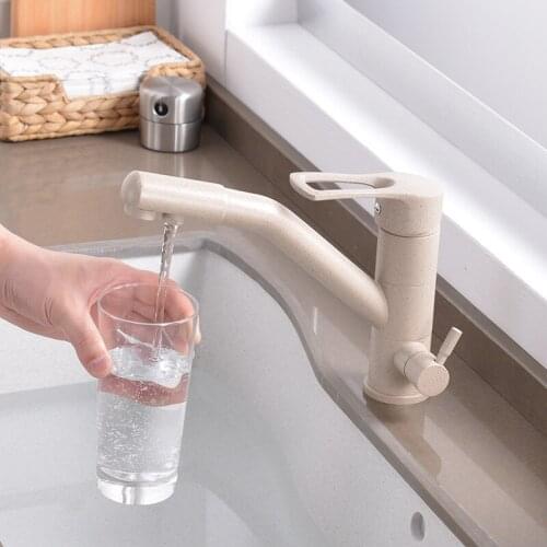 Yooap Filter Kitchen Faucet Drinking Water Chrome Deck Mounted Mixer Tap 360 Rotation Pure Water Filter Kitchen Sinks Taps