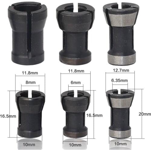 6mm/6.35mm/8mm Collet Chuck Engraving Trimming Machine Electric Router For Machinery Manufacturing Woodworking Cutter 1pcs/3pcs