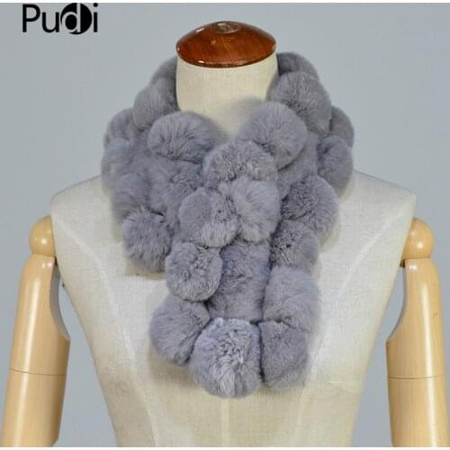 Aorice SF801 Womens Real Rabbit Fur Scarf Comfortable And Warm Brand New Fashion Scarf