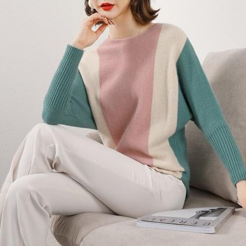 Will the new female v-neck pullovers render unlined upper garment knitting batwing coat knitting coat taobao price big yards