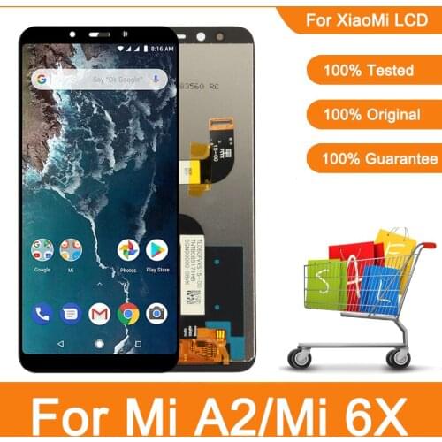 5.99'' For Xiaomi MiA2 Mi A2 LCD Display Touch Screen Digitizer Assembly With Frame Replacement For Xiaomi Mi 6X LCD Repair Part
