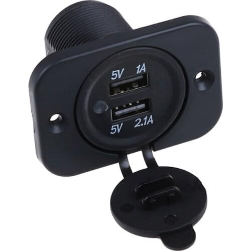 1pc 12V 5.9x 4 x 4.7cm Car Universal Waterproof Dual 2 USB Car Cigarettes Lighter Socket Splitter Charger Power Adapter Outlet