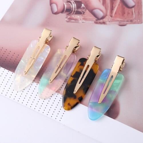 1pcs Leopard Seamless Hair Clip Women Acetate Sheet No Bend Bangs Clip Duckbill Clip Hairpins Hair Styling Tool Accessories