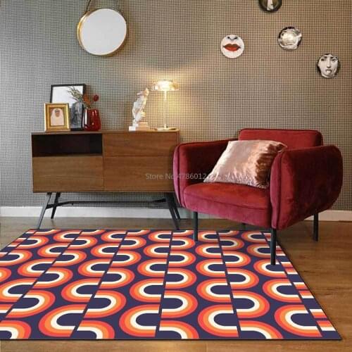 200x300cm modern fashion simple geometric red yellow blue white living room bedroom non-slip bedside carpet floor mat