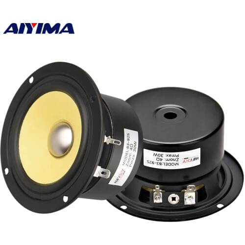 AIYIMA 2Pcs 3 Inch Full Range Speaker 4 Ohm 30W HIFI Home Theater Audio Loudspeaker For Bluetooth Speaker