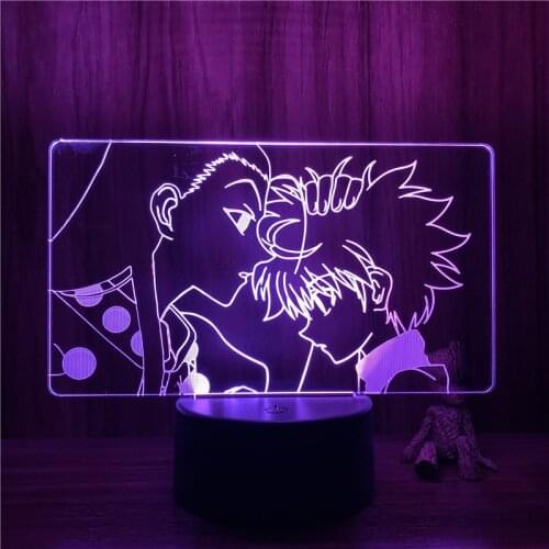 Hunter X Hunter Killua Irumi Zorudikku 3D Lamp Action Figure LED NightLight 7 Colors Touch Table Decor Night Light Gift Model