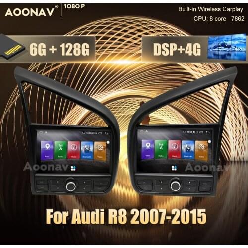 2 din Android 10.0 car radio For Audi R8 2007-2015 car stereo auto radio GPS navigator Video Audio Radio Receiver Head Unit