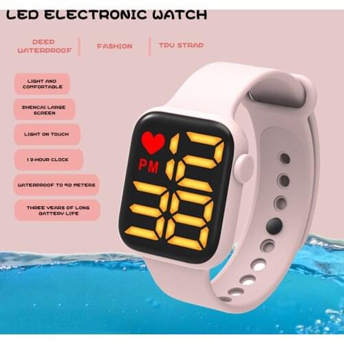 Men Wrist Digital Watches Women LED Sport Watches Fashion Luxury Simple Silicone Lady Children Clock Relogio Mujer Masculion