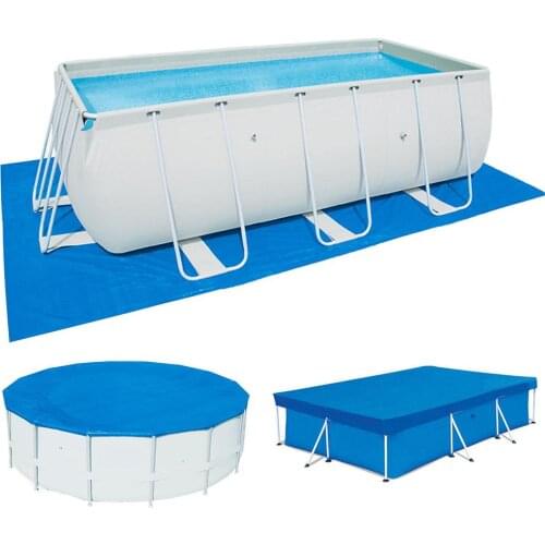 Cover Swimming Pool Mat Rectangle Ground Cloth Lip Cover Dustproof Floor Cloth Mat Cover for Outdoor Villa Garden Water Pool