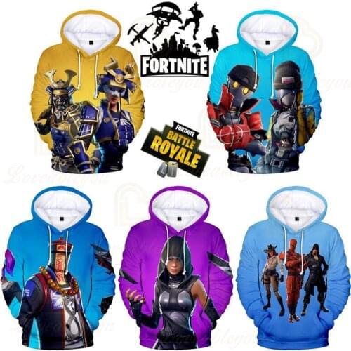 Fortnite Battle Victory Royale Long Sleeve Tops Clothes Hero Childrens Wear Kids Hoodies Game 3d Boys Girls Harajuku Sweatshirt