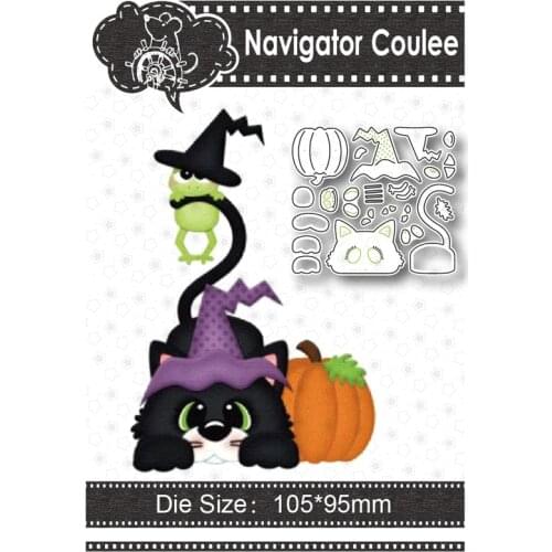 Halloween Cut Cat Frog Pumpkin Cut Mold 2021 Dead Scrapbook Metal Decoration Clear Stamp DIY Craft Creative Embossing