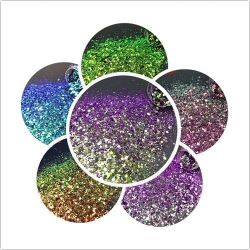 6g Chameleon Hexagon Nail Glitter Metallic Luster Nails Sequins Decoration Tumblers DIY Crafts Festival Accessories