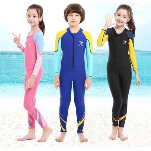 Conjoined Boys And Girls Wetsuit Warm Snorkeling Surfing Jellyfish Clothing Winter Swimsuit For Childre