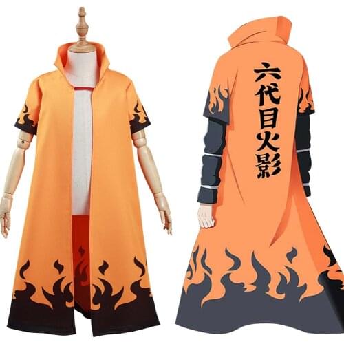 6th Hokage Hatake Kakashi Cosplay Costume Kids Cloak Coat Halloween Carnival Suit