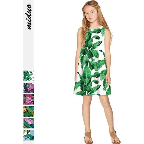 Hot Sale Girls Clothes Polyester Kids Dresses for Girls Sleeveless Princess Dress Girl Fashion A-line Floral Girl Dress