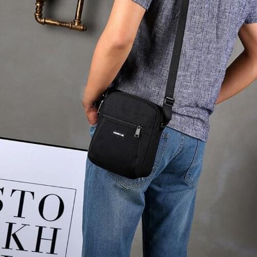 Mens Casual Canvas Crossbody Shoulder Bags Travel Bag Male Multifunctional Waterproof Purse Small Sling Pack For Business Sac