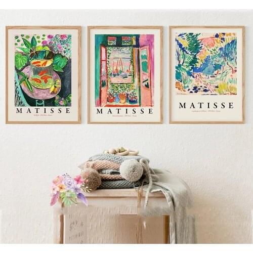 Henri Matisse Retro Posters And Prints Abstract Landscape Wall Art Vintage Canvas Painting Pictures For Living Room Home Decor