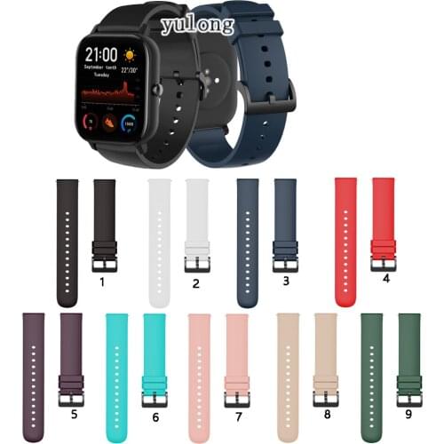 Newest Soft Silicone Watch Strap Band For Huami Amazfit GTS Bip U S Lite Smart Watch Replacement band for Amazfit GTR 42mm strap