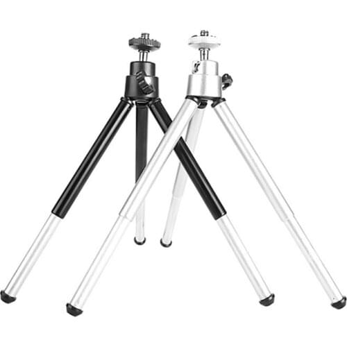 Portable Mini Telescope Tripod with 1/4inch Screw Shockproof Tabletop Alloy Tripe Stand for Monocular Bird-watching