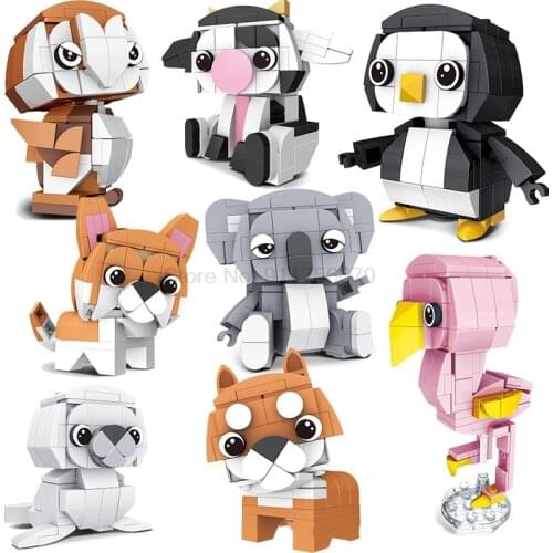 Cartoon Animal Serie Building Blocks Model DIY Kit Bricks Baby Toy Educational Kids Toys For Children Gifts