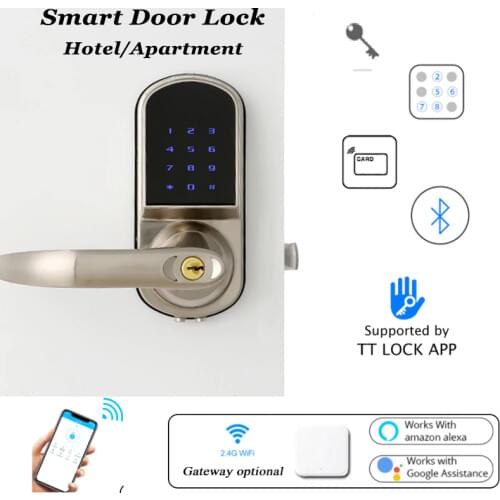 Smart Lock ttlock Bluetooth Wifi Gateway Key Digital Lock Hotel Lock Card Sender Phone Remote control Lock Electronic Door Lock