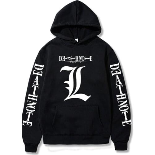 2021 Death Note Hoodies Men Funny Japanese Anime Streetwear Harajuku Graphic Sweatshirts Unisex Tops Male
