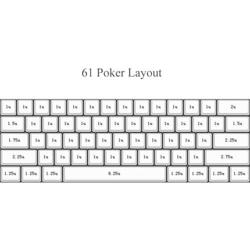 TU61 Poker Layout Type-c BT 2.4g 3 Model Mechanical Keyboard Kits Hot Swappable PCB With 1206 White Light PC Case Aluminum Plate