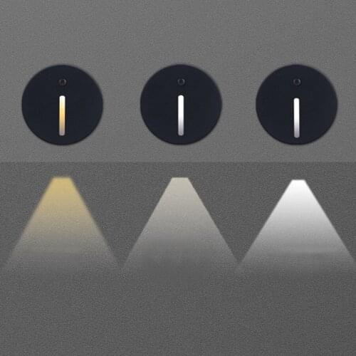 Smart Motion Sensor LED Step Light 3W Embedded Wall Lamp Radar Sense Stair Light Living Room Corridor Hallway LED Night Light