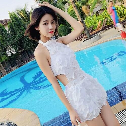 Korean Style Summer Sexy Bandage Bareback One Piece Swimsuit Women Push Up Momokini Classic Swimwear Vintage Suit