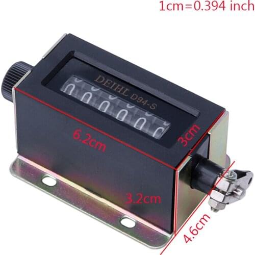0-999999 6 Digit D94-S Resettable Mechanical Pulling Count Counter