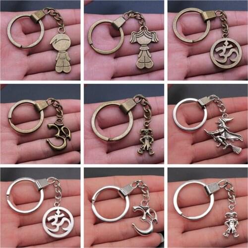 1 Piece Keychain Man And Om key-rings fashion hot sale keyring accessories keyring car key chain