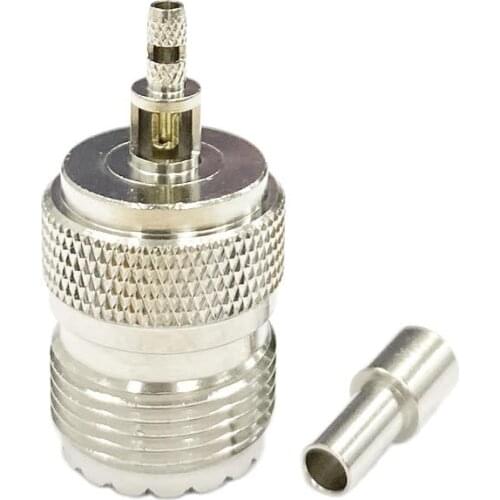 1pc UHF Female Jack RF Coax Convertor Connector Crimp RG316,RG174,LMR100 Straight Nickelplated NEW wholesale