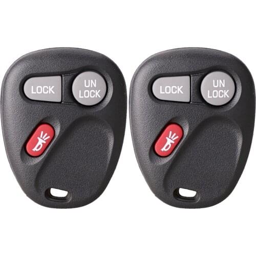 2pcs 315Mhz 3 Buttons Black Portable Car Remote Key Fob KOBLEAR1XT 15042968 Keyless Replacement Fit for Chevrolet vehicles