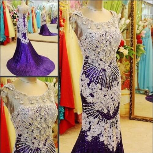 2018 vestidos Luxury rhinestone crystal sequinded evening party prom gowns formal brides lace long Mother of the Bride Dresses