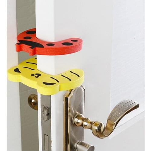 5Pcs/Set Cartoon Animal Foam Door Stopper Baby Finger Protect Door Holder Safety Locks Security Guard Door Knob Wall Protection