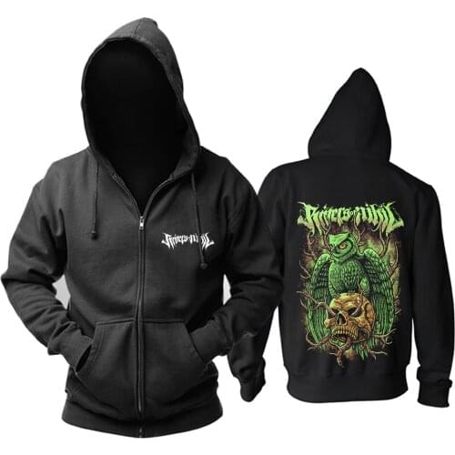 6 designs Skull Rivers of nihil death Zipper Sweatshirt Rock Demon Nice Soft Warm hoodies heavy metal punk fleece Outerwear