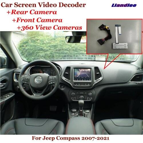 Car Original Screen Upgrade For Jeep Compass 2007-2021 DVR Reverse Image Decoder Rearview Front 360 Camera