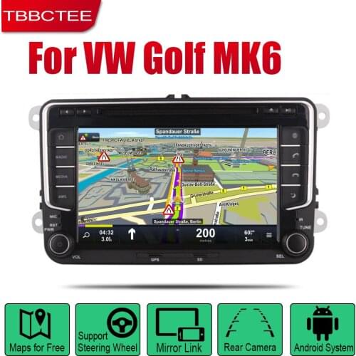 TBBCTEE Android Car Radio Stereo GPS Navigation For Volkswagen VW Golf MK6 2008~2014 Bt wifi 2din Car Radio Stereo Multimedia