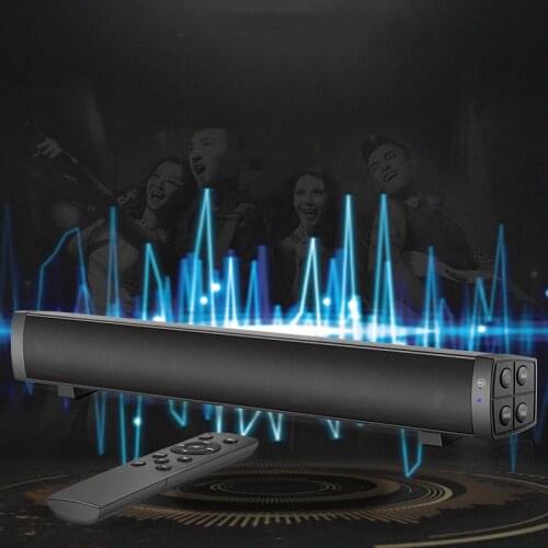 Wireless Bluetooth Soundbar 10W Remote Control Portable Home Desktop Small HiFi Stereo Microphone Bass Subwoofer Loudspeaker
