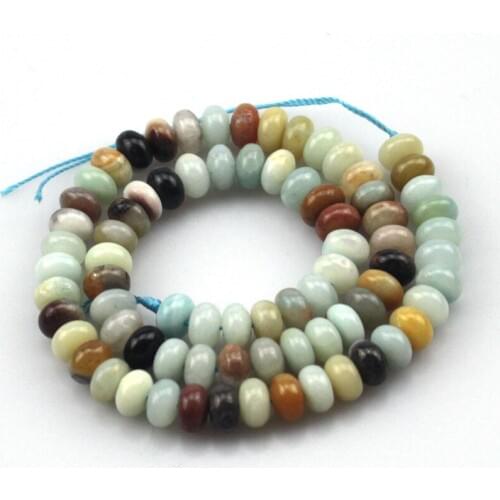 5x8mm rondelle mixed color amazonite stone beads natural stone beads DIY loose beads for jewelry making strand 15 wholesale